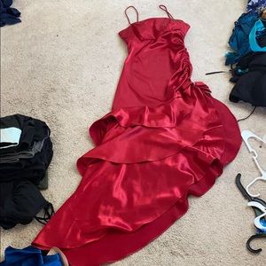 red small strap gown worn once